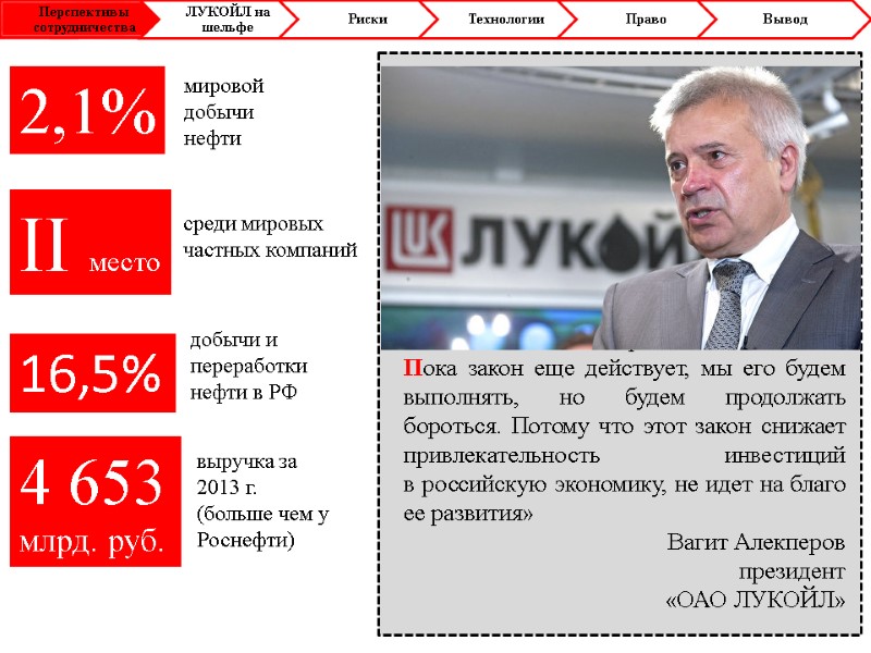 «Я надеюсь, что это произойдет.  Пока закон еще действует, мы его будем выполнять,